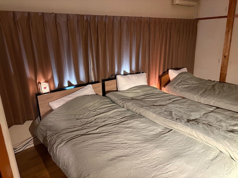 Beds turned down for the night